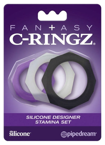 Fantasy C-Ringz Silicone Designer Stamina Set - Cock Rings
