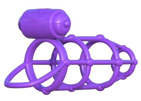 Pipedream Fantasy C-Ringz Vibrating Climax Cock Cage - Cock Rings