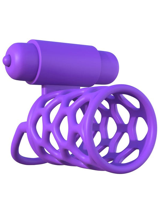 Pipedream Fantasy C-Ringz Vibrating Couples Cock Cage - Cock Rings