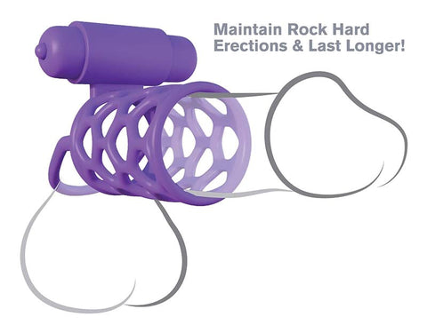 Pipedream Fantasy C-Ringz Vibrating Couples Cock Cage - Cock Rings