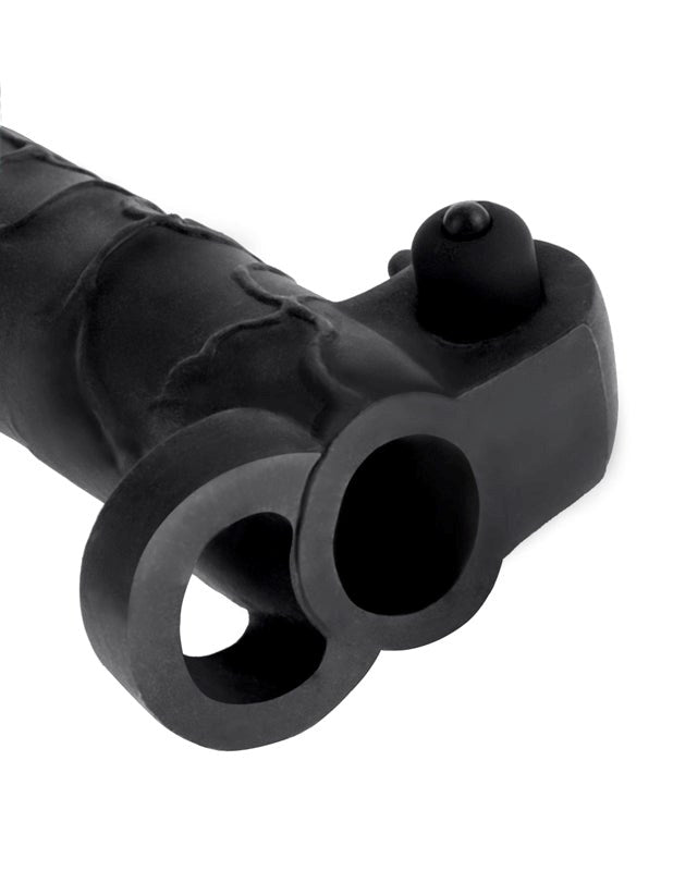 Fantasy X-Tensions Vibrating Real Feel 2 Inch Cock Extension - Pumps, Extenders and Sleeves
