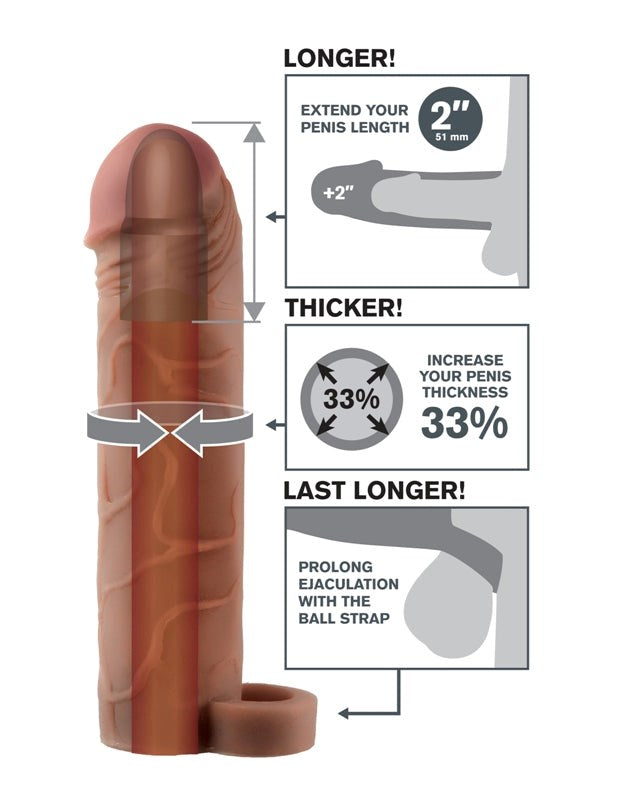 Fantasy X-Tensions Perfect 2 inch Extension With Ball Strap - Pumps, Extenders and Sleeves