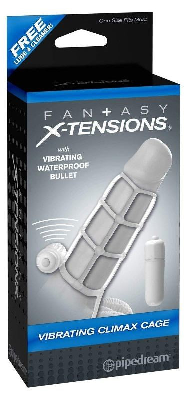 Fantasy X-Tensions Vibrating Climax Cock Cage - Pumps, Extenders and Sleeves
