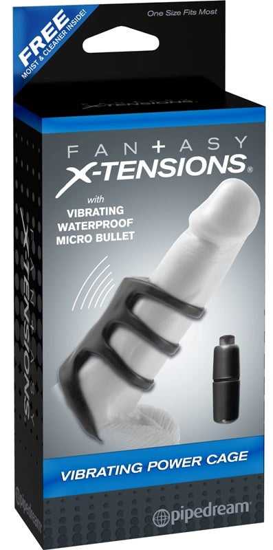 Fantasy X-Tensions Vibrating Power Mens Cock Cage - Pumps, Extenders and Sleeves