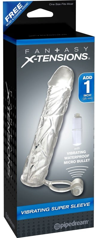 Fantasy X-Tensions Vibrating Super Penis Sleeve - Pumps, Extenders and Sleeves