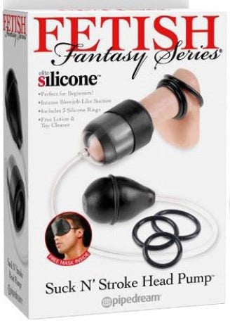 PIpedream Fetish Fantasy Suck N Stroke Penis Head Pump - Masturbators and Strokers