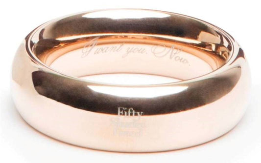 Fifty Shades Freed I Want You Now Steel Love Ring - Steel Cock Rings