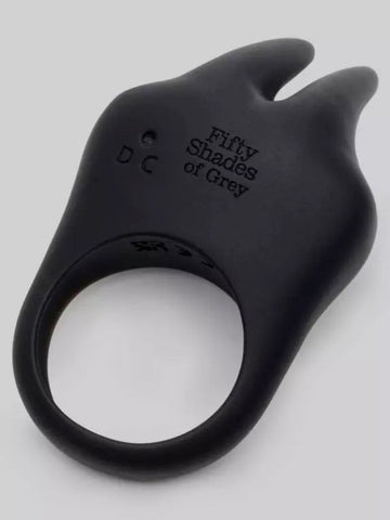 Fifty Shades Delightful Rabbit Ears Couple's Cock Ring - Cock Rings