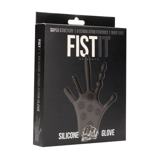 FIST-IT Silicone Stimulation Glove - Black - Anal Lubes