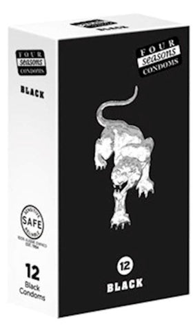 Four Seasons Black 12 pack Adult Condoms - Condoms