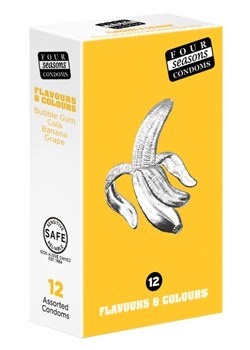 Four Seasons Flavours and Colours 12 pack - - Condoms