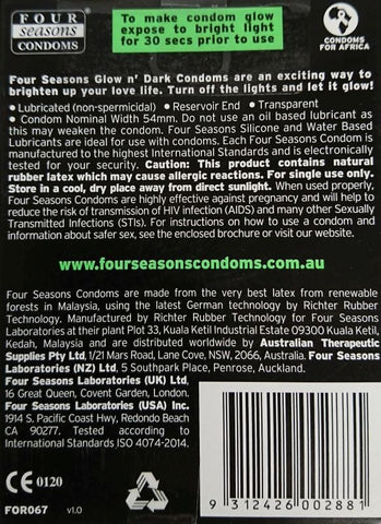 Four Seasons Glow In Dark Condoms - Condoms