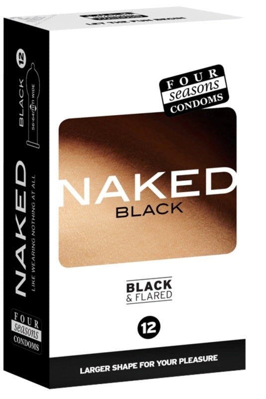 Four Seasons Naked Black and Flared 12 pack - - Condoms