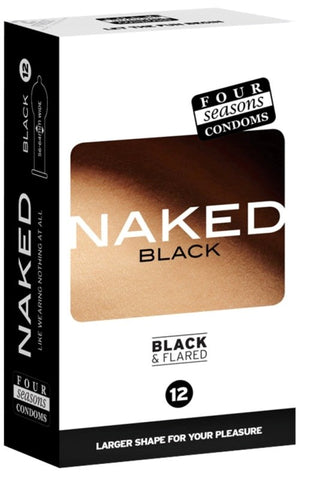 Four Seasons Naked Black and Flared 12 pack - Condoms