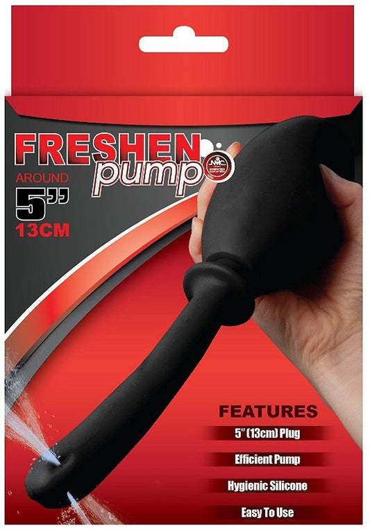 Freshen Pump Black 13cm Douche - Anal Cleansing