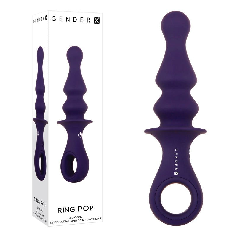 Gender X RING POP Vibrating Plug - Blue - - Butt Plugs