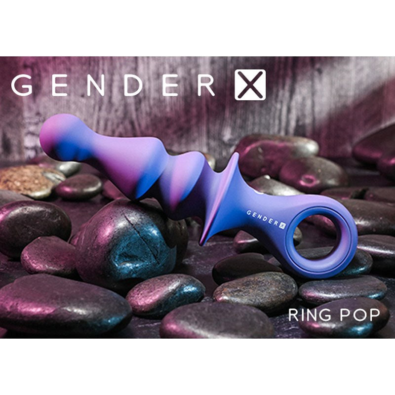 Gender X RING POP Vibrating Plug - Blue - - Butt Plugs