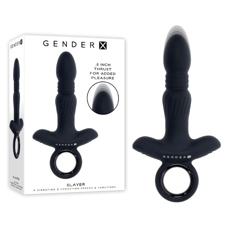 Gender X Slayer Thrusting Butt Plug - - Anal Vibrators