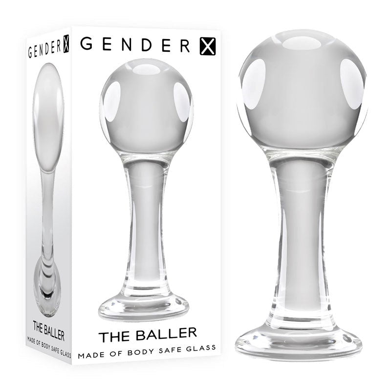 Gender X THE BALLER - Clear Glass - - Butt Plugs