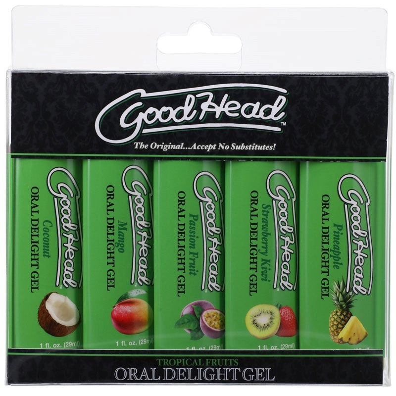 GoodHead Oral Delight Gel - 5 Pack - - Water Based Lubes