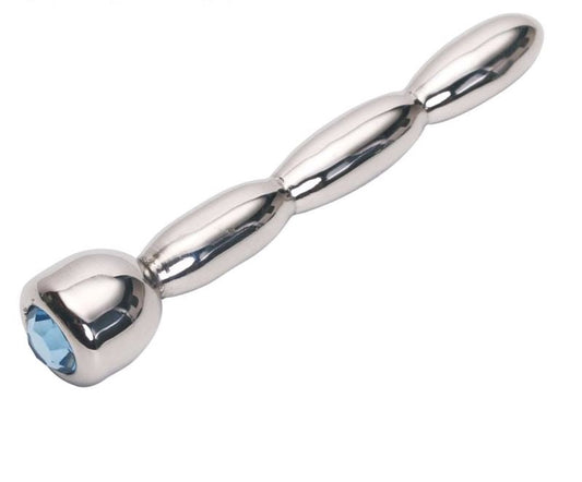 HC Nile Triple Ascending Jewelled Red Penis Plug - Penis Plugs