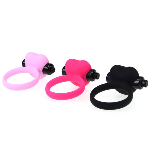 Heart Silicone Vibration Cock Ring - Cock Rings