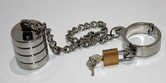 Hung Low Steel Ball Stretcher - Ball and Cock Toys