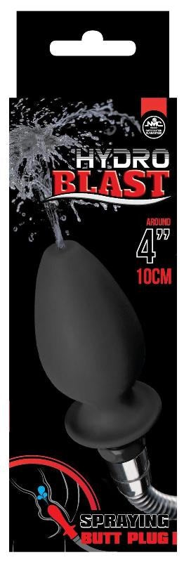 Hydro Blast 4 Inch Silicone Anal Cleansing Douche Black - Anal Cleansing