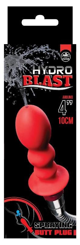 Hydro Blast 4" Silicone Douche Red - Anal Cleansing