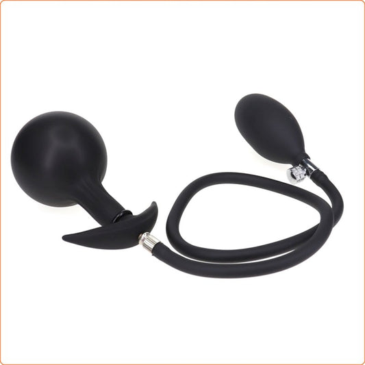 Inflatable Dildo Metal Ball Inside Butt Plug - Butt Plugs