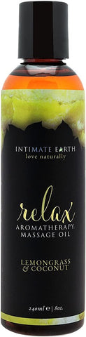 Intimate Earth Aromatherapy Massage Oil 240ml - Water Based Lubes