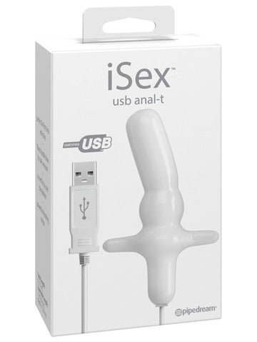Pipedream iSex USB Anal T Plug White - Prostate Toys
