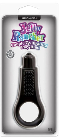 Jelly Rancher Couples Vibrating Play Ring Black - Vibrating Cock Rings
