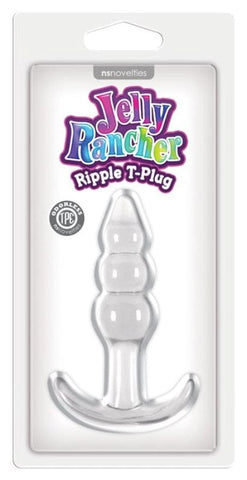 Jelly Rancher T Plug Ripple Clear - Butt Plugs