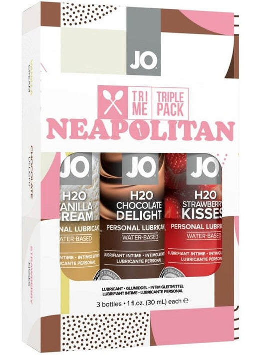 JO Tri Me Triple Pack Neapolitan - Water Based Lubes