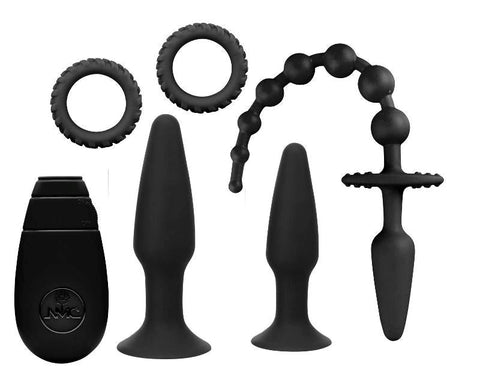 Jovial 5 Piece Anal Kit With Vibrating Butt Plug - Butt Plugs