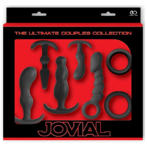 Jovial 7 Piece Anal Kit Black - Butt Plugs