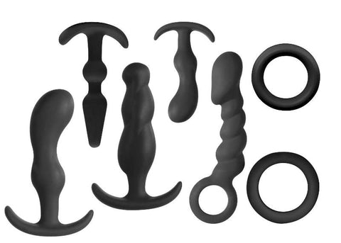 Jovial 7 Piece Anal Kit Black - Butt Plugs