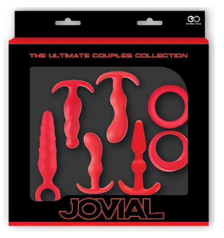 Jovial 7 Piece Anal Kit Red - Butt Plugs
