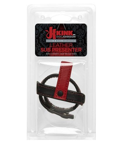 Kink Cock and Balls Sub Presenter Black and Red - Stretchy Cock Rings