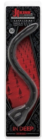 Kink in Deep Silicone Anal Snake Black - Anal Dildos