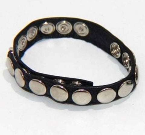 Leather Cock Rings With 10 Snap Locks - Cock Rings