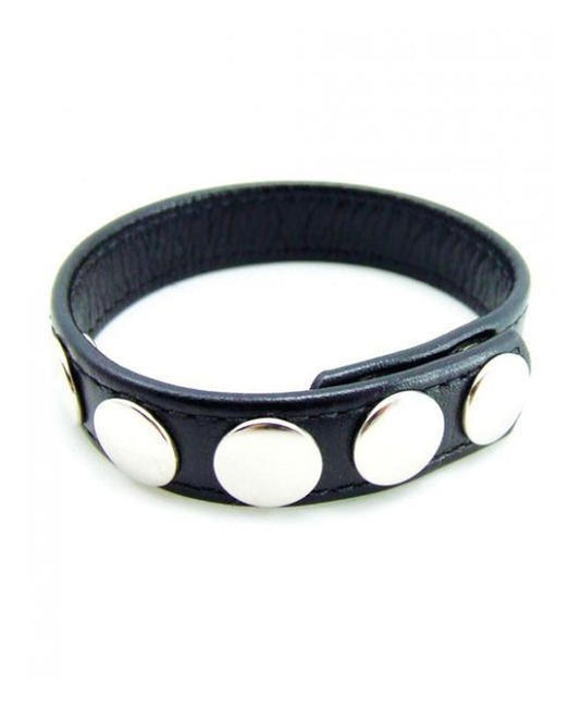 Leather Cock Rings With 5 Snap Locks - Cock Rings