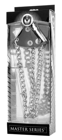 Leather Parachute Ball Stretcher Steel - Cock Rings