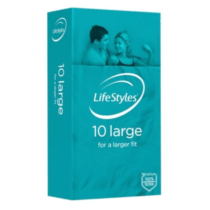 Lifestyle Larger Condoms 10 pieces - - Condoms