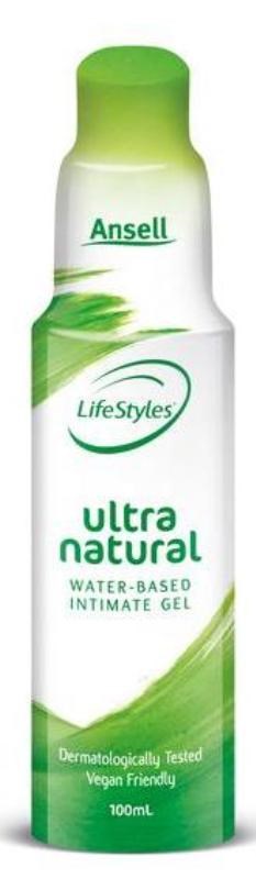 Lifestyles Ultra Natural Water-Based Intimate Gel 100ml - Lubricants and Lotions