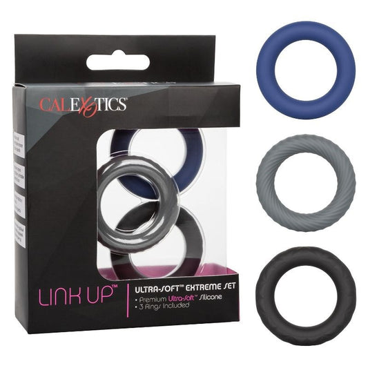 Link Up Ultra-Soft Extreme Stretchy Cock Ring Set - Cock Rings