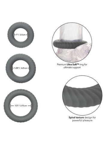 Link Up Ultra-Soft Ultimate Stretchy Male Cock Ring Set - Stretchy Cock Rings