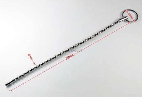Long Shanks Beaded Urethral Sound - Penis Plugs