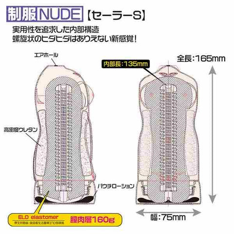 Magic Eyes Nude Cup Sailor Uniform Masturbator - Masturbators and Strokers